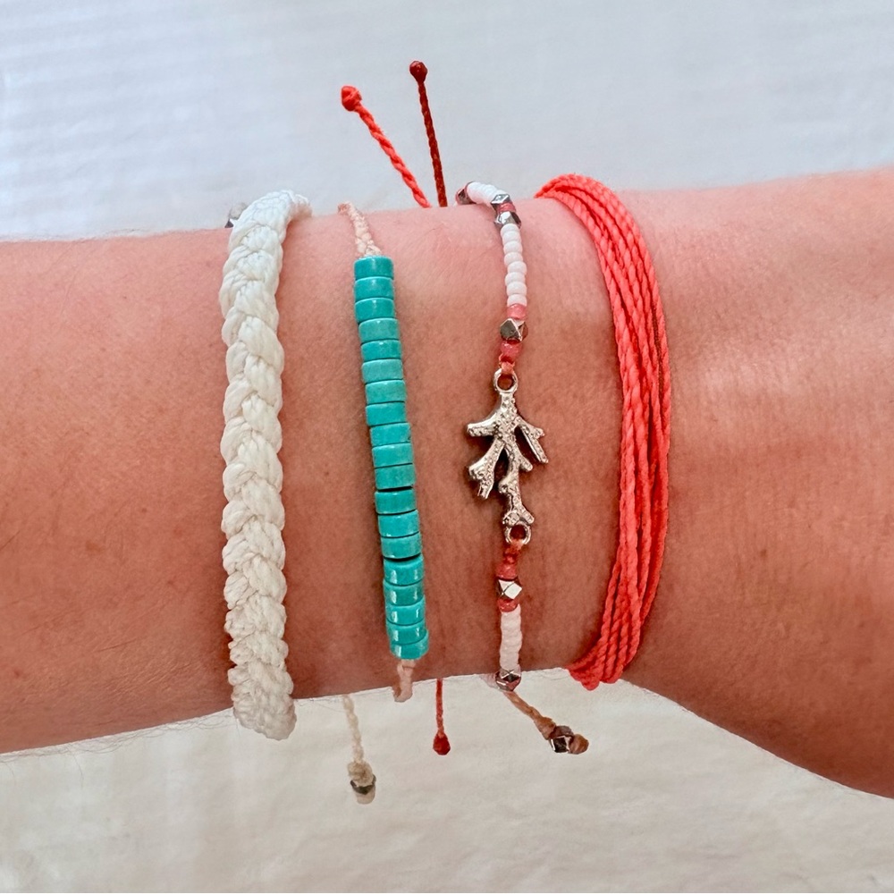 Pura Vida July 2018 “Crazy For Coral” bracelet club set